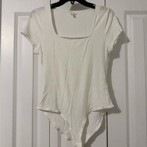 SELF🧡E Women's White Ribbed Bodysuit